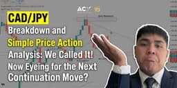 Thumbnail for CAD/JPY Breakdown and Simple Price Action Analysis: We Called It! Now Eyeing for the Next Continuation Move?