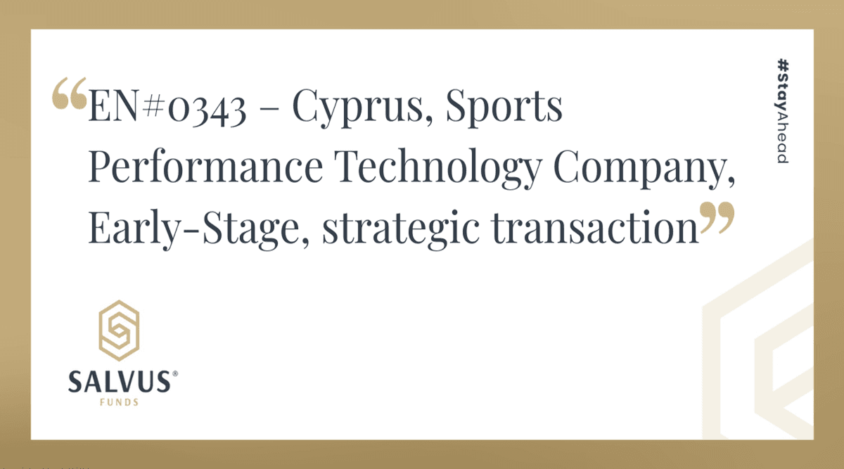 Image for EN#0343 – Cyprus, Sports Performance Technology Company, Early-Stage, strategic transaction