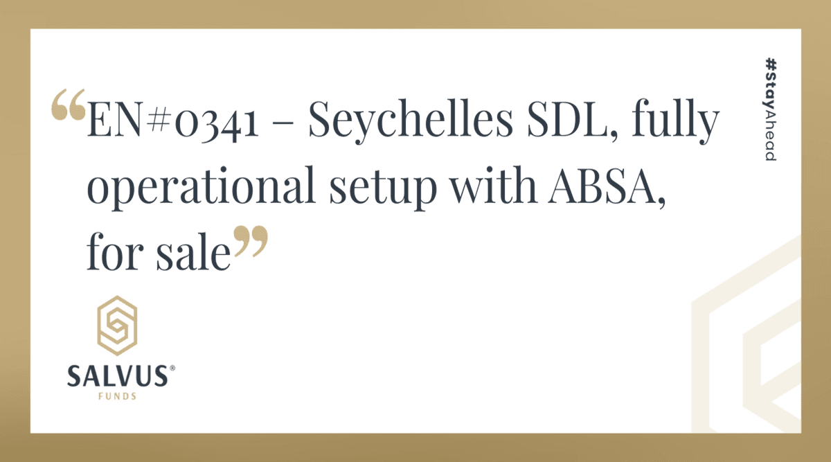 Image for EN#0341 – Seychelles SDL, fully operational setup with ABSA, for sale