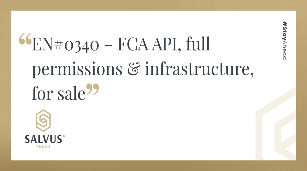 Image for EN#0340 – FCA API, full permissions & infrastructure, for sale