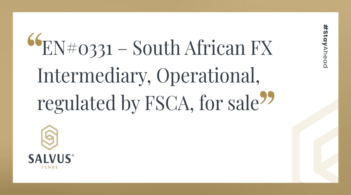 Image for EN#0331 – South African FX Intermediary, Operational, regulated by FSCA, for sale