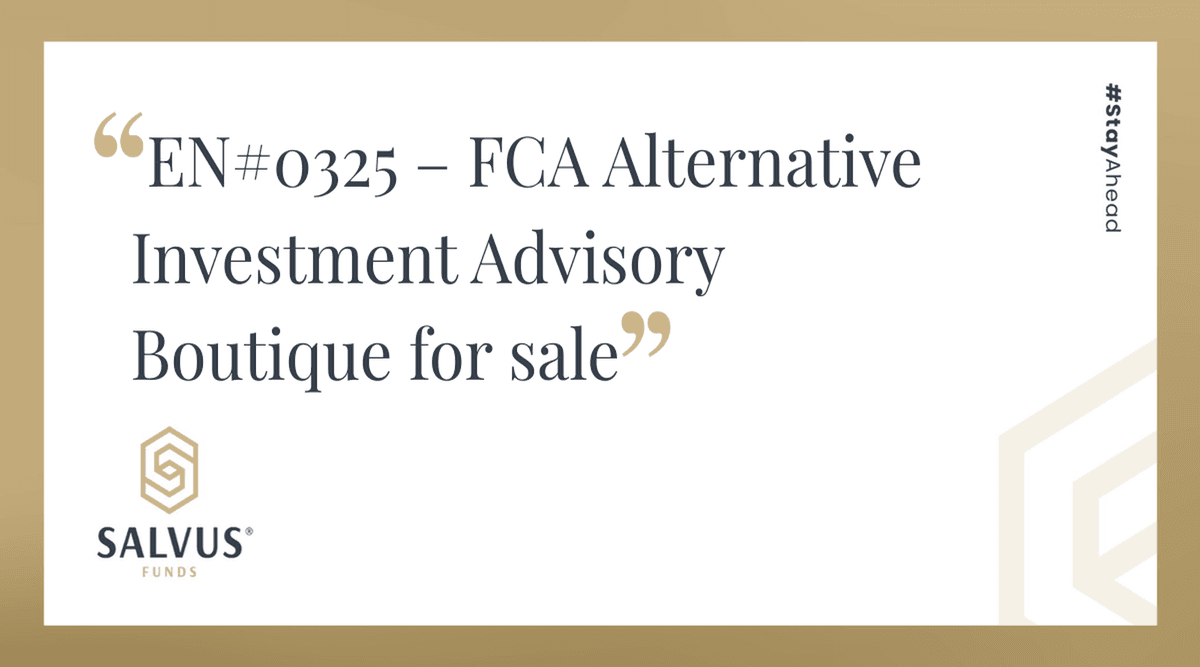Image for EN#0325 – FCA Alternative Investment Advisory Boutique for sale