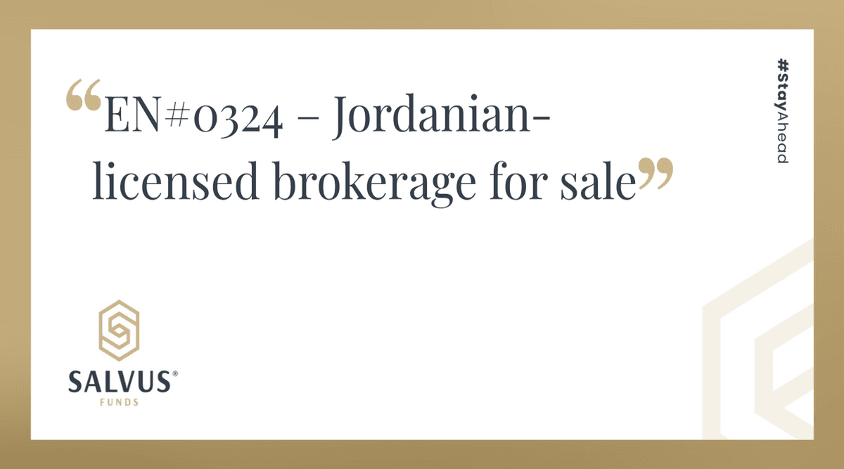 Image for EN#0324 – Jordanian-licensed brokerage for sale
