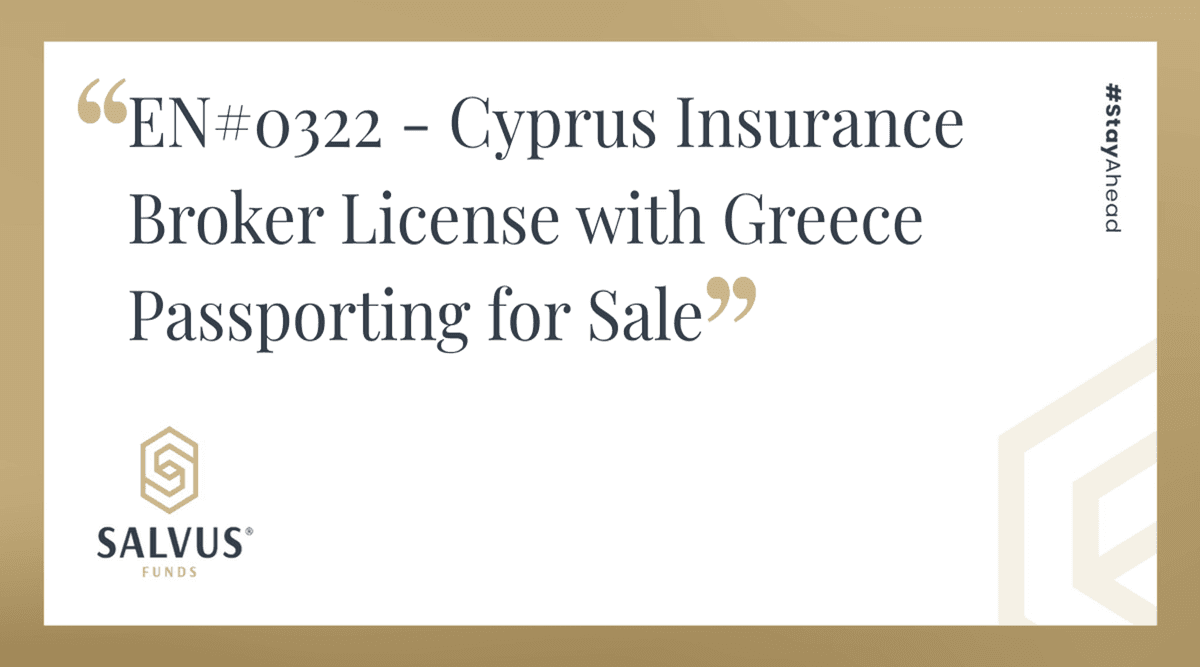 Image for EN#0322 - Cyprus Insurance Broker with Greece Passporting for Sale