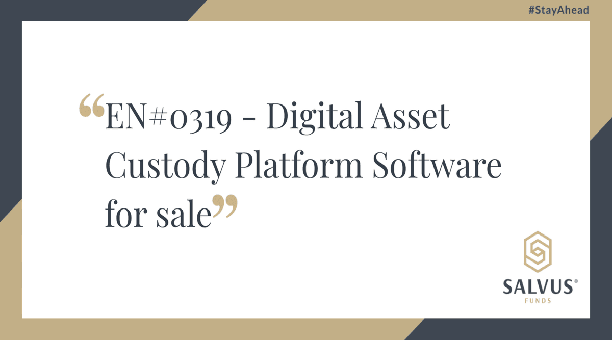 Image for EN#0319 – Digital Asset Custody Platform Software for sale