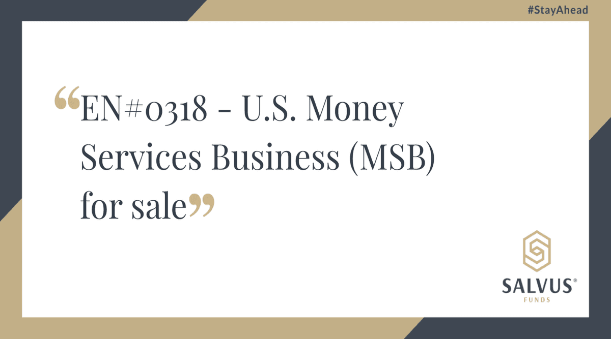 Image for EN#0318 – U.S. Money Services Business (MSB) for Sale