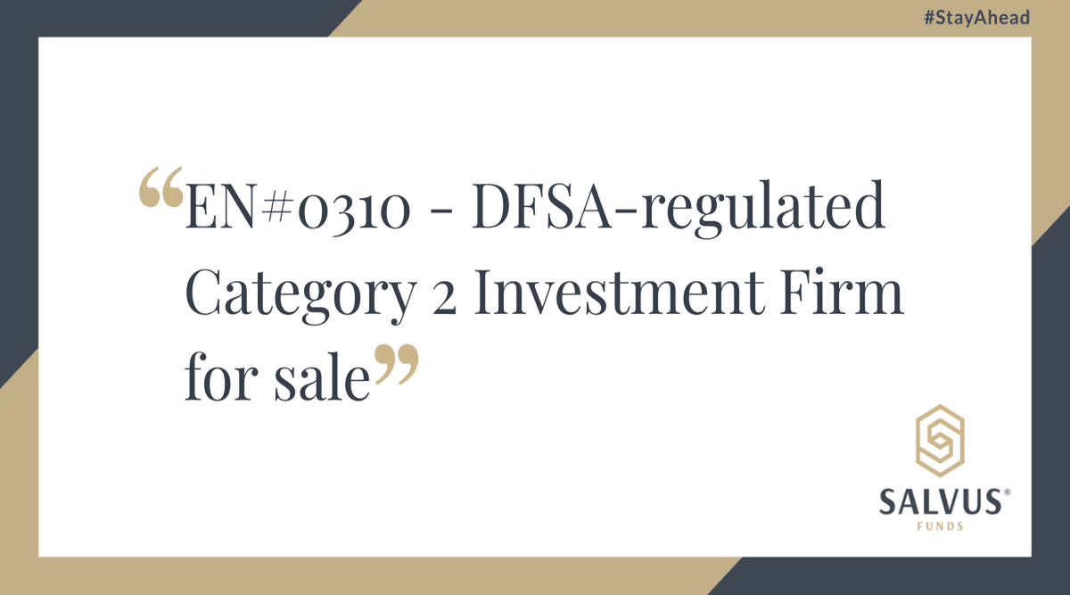Image for EN#0310 – DFSA-regulated Category 2 Investment Firm for sale