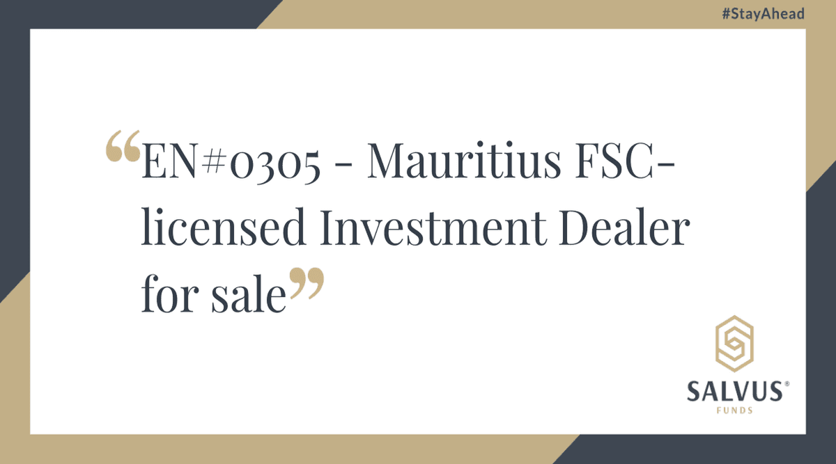 Image for EN#0305 – Mauritius FSC-licensed Investment Dealer for sale