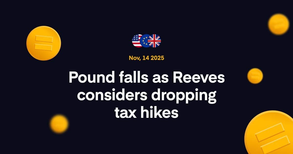 Image for Currency News: Pound falls as Reeves considers dropping tax hikes