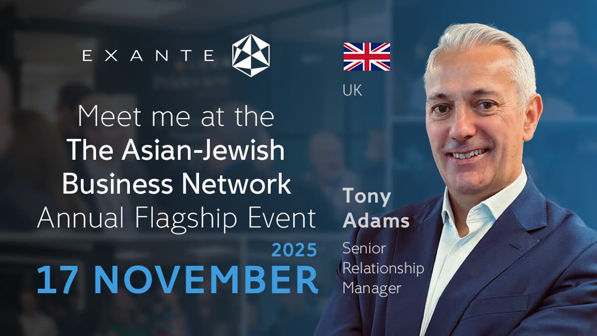 Image for EXANTE to Attend the Asian-Jewish Business Network Annual Flagship Event in London | EXANTE