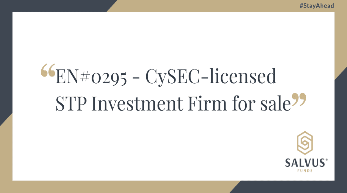 Image for EN#0295 – CySEC-licensed STP Investment Firm for sale