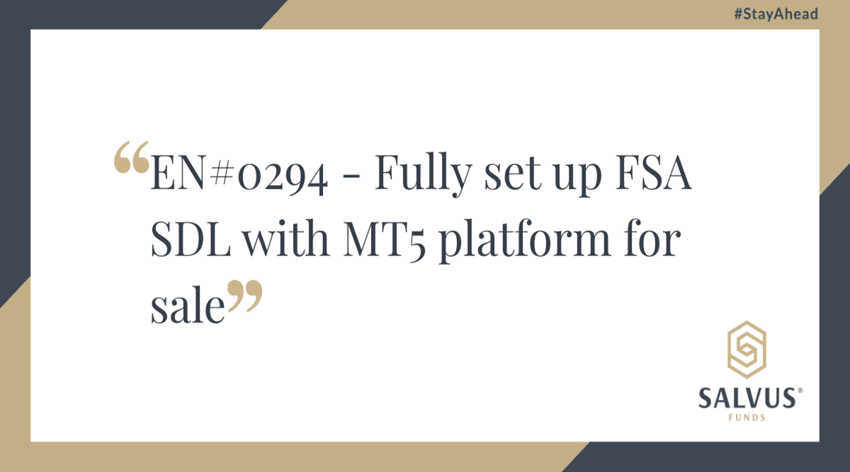 Image for EN#0294 – Fully set up FSA SDL with MT5 platform for sale