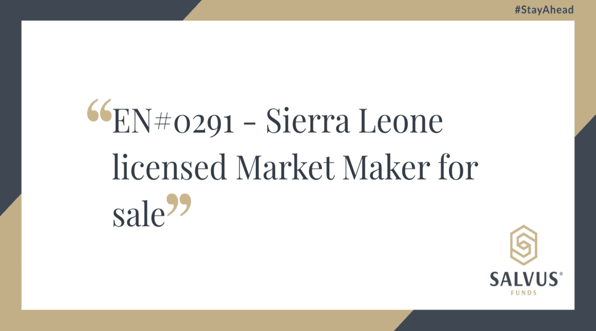 Image for EN#0291 - Sierra Leone licensed Market Maker for sale