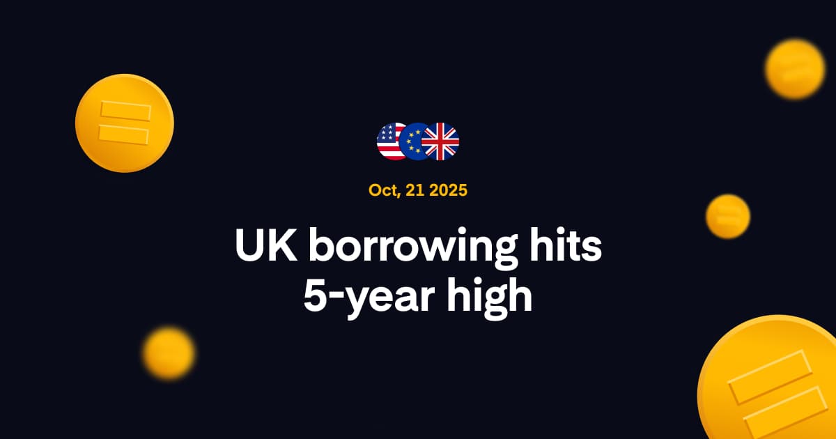 Image for Currency News: UK borrowing hits 5-year high