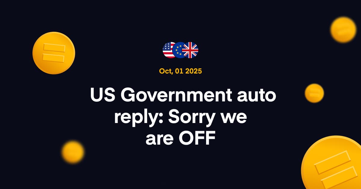 Image for Currency News: US Government auto reply: Sorry we are OFF