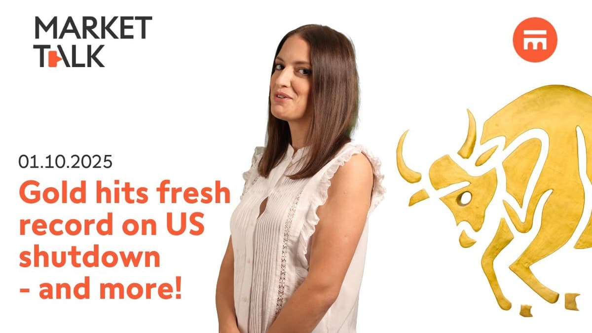 Image for USD down, gold at fresh record on US government shutdown | MarketTalk: What’s up today? | Swissquote