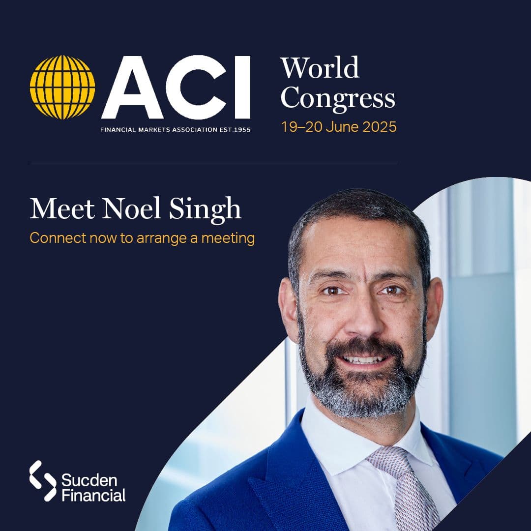 Image for 🌍 Noel Singh, our Head of eFX Business Development, will be attending this week'sACI Financial Markets Association 2025 World Congress in Paris.