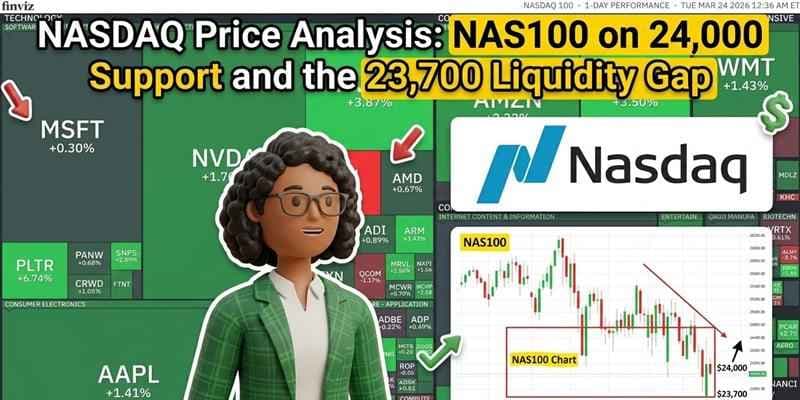 NASDAQ Price Analysis: NAS100 on 24,000 Support and the 23,700 Liquidity Gap NASDAQ Price Analysis: NAS100 on 24,000 Support and the 23,700 Liquidity Gap