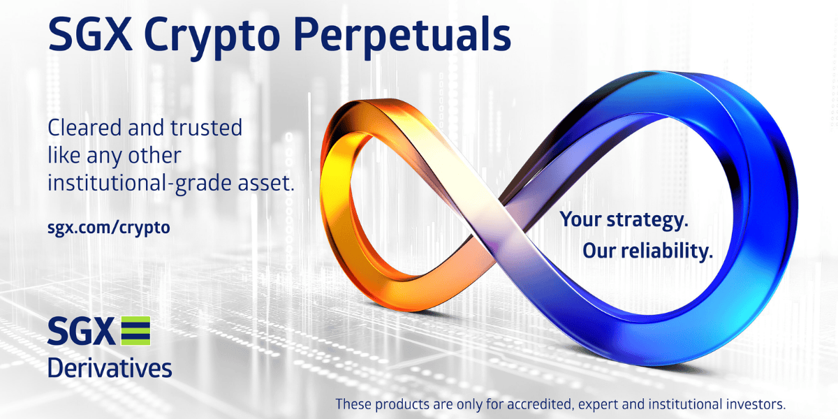 SGX Brings Crypto Perpetual Futures Onshore With Regulated Bitcoin And Ethereum Contracts For Institutional Investors SGX Brings Crypto Perpetual Futures Onshore With Regulated Bitcoin And Ethereum Contracts For Institutional Investors