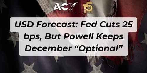 USD Forecast: Fed Cuts 25 bps, But Powell Keeps December “Optional” USD Forecast: Fed Cuts 25 bps, But Powell Keeps December “Optional”
