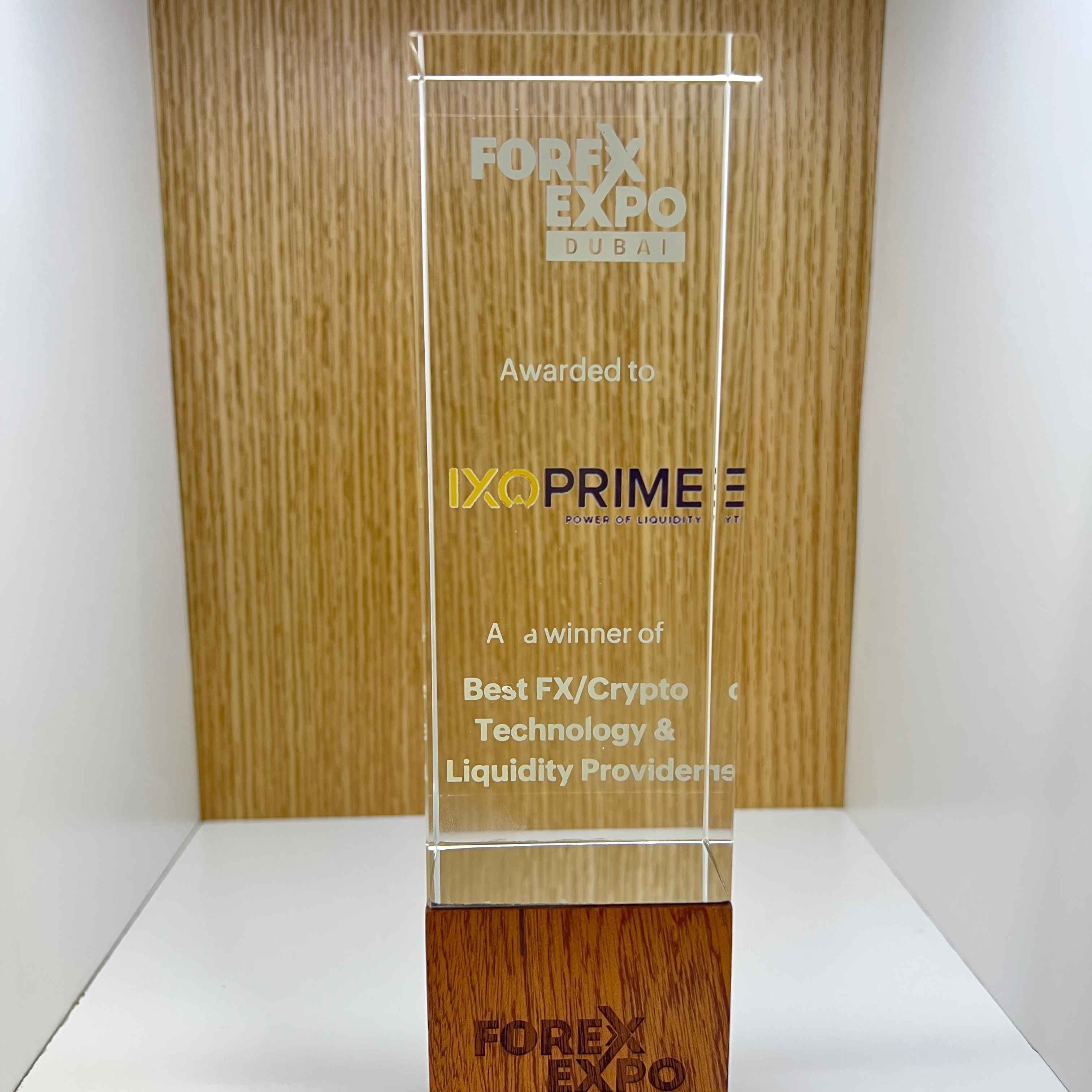 IXO Prime award: Best FX/Crypto Technology & Liquidity Provider