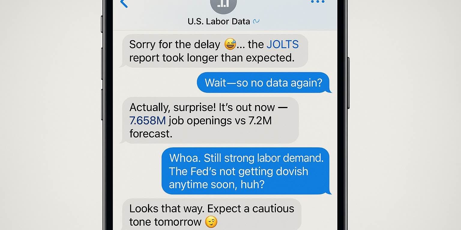 Strong JOLTS Data Keeps Fed Cautious – What It Means for DXY and the U.S. Dollar Strong JOLTS Data Keeps Fed Cautious – What It Means for DXY and the U.S. Dollar